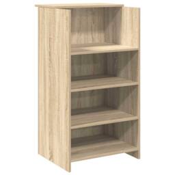 Berkfield Home Reception Desk Sonoma Oak 55x50x103.5 cm Engineered Wood in Tan