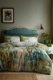 Soiree 'Hidden Garden' 100% Cotton Duvet Cover Set in Green - Size: Double