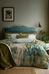 Soiree 'Hidden Garden' 100% Cotton Duvet Cover Set in Green - Size: Double - thumbnail 4