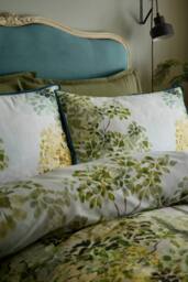 Soiree 'Hidden Garden' 100% Cotton Duvet Cover Set in Green - Size: Double - thumbnail 2