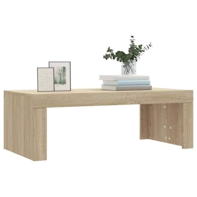 Berkfield Home Modern Coffee Table Sonoma Oak 102x50x36 cm Engineered Wood in Light Brown - Size: 102 x 50 x 36 cm - image 1