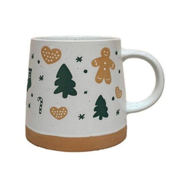 Garden Greatness Gingerbread Man Christmas Tapered Mug in White - Size: 1 Pack