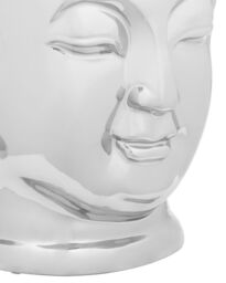 Orsina Silver Buddha Ceramic Side Table, Modern Silver Side Table, Buddha Face Side Table, Modern Side Table - thumbnail 5