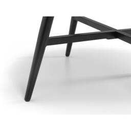 Cheshire Valdore Marble Effect Lamp Table in White Marble & Black - thumbnail 4