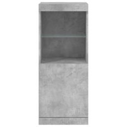 Berkfield Home Sideboard with LED Lights Concrete Grey 41x37x100 cm - Size: 41 x 37 x 100 cm - thumbnail 6