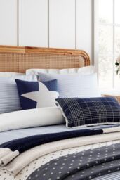 Helena Springfield 'Patchwork' Knit Throw in Blue - thumbnail 2