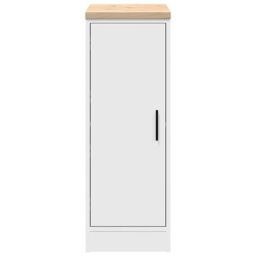 Berkfield Home Garage Storage Cabinet White 30x51x85 cm Solid Wood Pine - Size: 30 x 51 x 85 cm - thumbnail 6