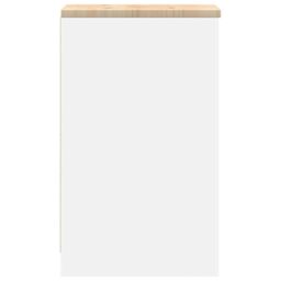 Berkfield Home Garage Storage Cabinet White 30x51x85 cm Solid Wood Pine - Size: 30 x 51 x 85 cm - thumbnail 7