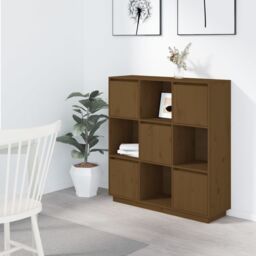 Berkfield Home Highboard Honey Brown 110.5x35x117 cm Solid Wood Pine