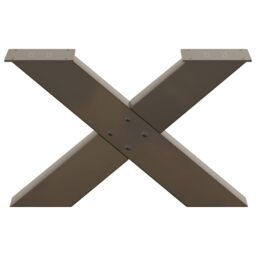 Berkfield Home Coffee Table Legs X-Shaped 2 pcs Natural Steel 50x(30-31) cm Steel in Brown - thumbnail 5