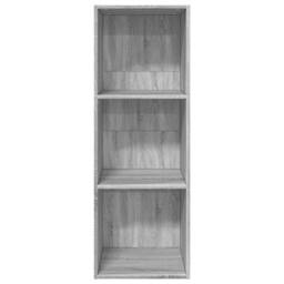 Berkfield Home Decorative Bookcase Grey Sonoma 40x30x114 cm Engineered Wood - Size: 40 x 30 x 114 cm - thumbnail 4
