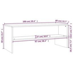 Berkfield Home TV Cabinet White 100x40x40 cm Engineered Wood - Size: 100 x 40 x 40 cm - thumbnail 6