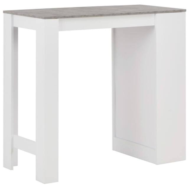 Berkfield Home Beautiful Bar Table with Shelf White 110x50x103 cm - Size: 110 x 50 x 103 cm - image 1
