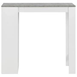 Berkfield Home Beautiful Bar Table with Shelf White 110x50x103 cm - Size: 110 x 50 x 103 cm - thumbnail 3