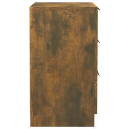 Berkfield Home Modern Bedside Cabinet Smoked Oak 40x36x65 cm in Brown - Size: 40 x 36 x 65 cm - thumbnail 7