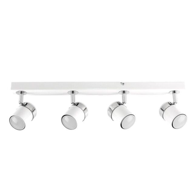 ValueLights Rosie Spotlight 4 Way White Ceiling Bar Spotlight - image 1