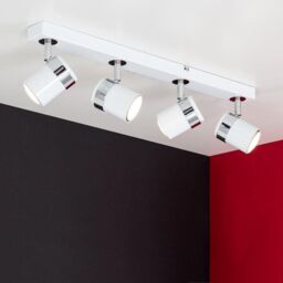 ValueLights Rosie Spotlight 4 Way White Ceiling Bar Spotlight - thumbnail 5