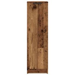 Berkfield Home Shoe Cabinet Old Wood 29.5x35x100.5 cm Engineered Wood in Brown - thumbnail 4