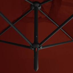 Berkfield Home Double Garden Parasol with Steel Pole Terracotta 600x300 cm in Brown - thumbnail 5