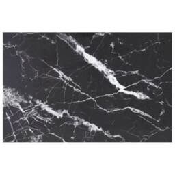 Berkfield Home Table Top Black 100x62 cm 8mm Tempered Glass with Marble Design - thumbnail 2