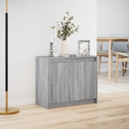 Berkfield Home Sideboard with LED Grey Sonoma 72x34x61 cm Engineered Wood - Size: 72 x 34 x 61 cm - thumbnail 4