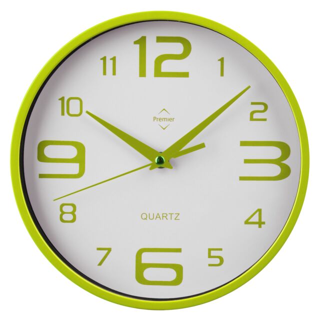 Orsina Plastic Sleek Rim Wall Clock in Green - image 1