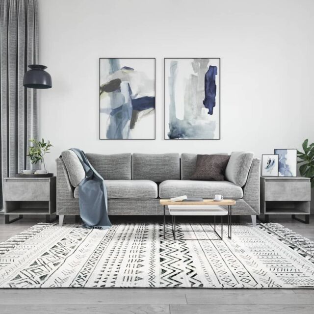 Berkfield Home Coffee Tables 2 pcs Concrete Grey 50x46x50 cm Engineered Wood - Size: 50 x 46 x 50 cm - image 1