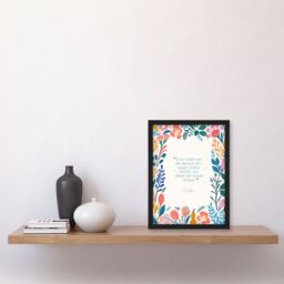 Artery8 Wall Art Print Miracle of a Flower Buddhist Mindfulness Quote Floral Buddha Framed Art - Size: A4 - thumbnail 4