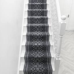 runrug Stair Runner Carpet - Durable Tuft, Non-Slip, 7.2mm - 'Cork' in Grey - Size: 66 cm x 480 cm - thumbnail 6