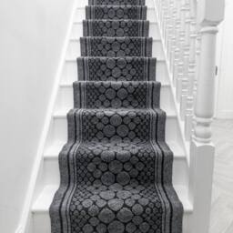runrug Stair Runner Carpet - Durable Tuft, Non-Slip, 7.2mm - 'Cork' in Grey - Size: 66 cm x 480 cm - thumbnail 3