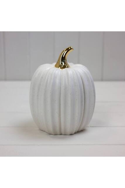 KDMD White Ceramic Pumpkin - image 1