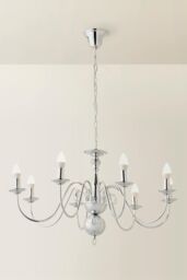 ValueLights Gothica 8 Way Silver Ceiling Light Chandelier - thumbnail 3