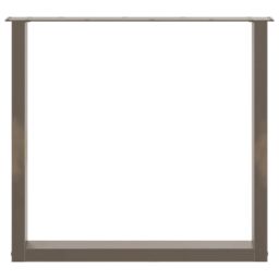 Berkfield Home Coffee Table Legs U-Shaped 3 pcs Natural Steel 90x(72-73) cm Steel in Brown - thumbnail 5