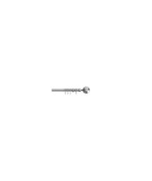 New Edge Blinds 22-25mm - Finesse Ball End Metal Curtain Pole Set - Satin Silver - Size: 120 cm - 210 cm