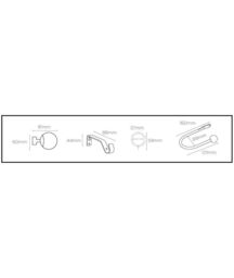 New Edge Blinds 22-25mm - Finesse Ball End Metal Curtain Pole Set - Satin Silver - Size: 120 cm - 210 cm - thumbnail 3
