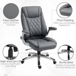 STILVORA Executive Office Chair with Adjustable Height in Grey - thumbnail 9