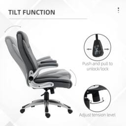 STILVORA Executive Office Chair with Adjustable Height in Grey - thumbnail 7