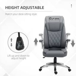 STILVORA Executive Office Chair with Adjustable Height in Grey - thumbnail 6