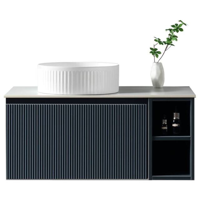 Bathroom Kingdom Flauto Midnight Wall Hung Basin Vanity 800mm in Blue - image 1