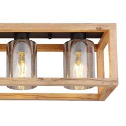 Netlighting Pettey Ceiling Spotlight Bar Black Smoke Glass 4x E27 Air Bubbles - thumbnail 4