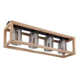 Netlighting Pettey Ceiling Spotlight Bar Black Smoke Glass 4x E27 Air Bubbles - thumbnail 2