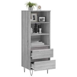 Berkfield Home Highboard Grey Sonoma 40x36x110 cm Engineered Wood - Size: 40 x 36 x 110 cm - thumbnail 4