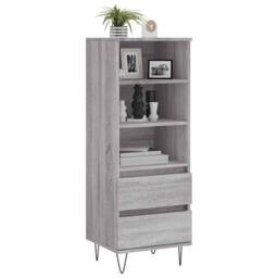 Berkfield Home Highboard Grey Sonoma 40x36x110 cm Engineered Wood - Size: 40 x 36 x 110 cm - thumbnail 3