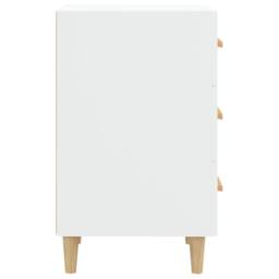 Berkfield Home Elegant Bedside Cabinet White 40x40x66 cm Engineered Wood - Size: 40 x 40 x 66 cm - thumbnail 5