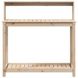 Berkfield Home Potting Table with Shelves 108x50x109.5 cm Solid Wood Pine in Brown - thumbnail 5
