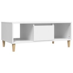 Berkfield Home Coffee Table White 90x50x36, 5 cm Engineered Wood - thumbnail 2