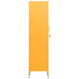Berkfield Home Locker Cabinet Mustard Yellow 35x46x180 cm Steel - Size: 35 x 46 x 180 cm - thumbnail 4