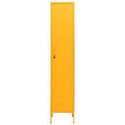 Berkfield Home Locker Cabinet Mustard Yellow 35x46x180 cm Steel - Size: 35 x 46 x 180 cm
