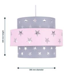 Kelvenix Easy Fit Light Shade Star Design 2 Tier Ceiling Lighting Bedroom in Blue - thumbnail 5