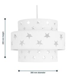 Kelvenix Easy Fit Light Shade Star Design 2 Tier Ceiling Lighting Bedroom in Blue - thumbnail 7